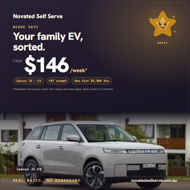 Jaecoo J5 EV, from $146 per week